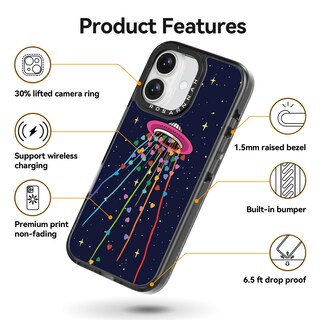 Foto 5 | Foto 5 | Funda Para Teléfono Rosarnnah Compatible Con Iphone 16 6.1 Color Negro - Venta Internacional.