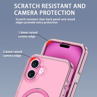 Foto 5 | Foto 5 | Funda Para Iphone 16 Con Soporte Magnético Color Rojo Rosado - Venta Internacional.