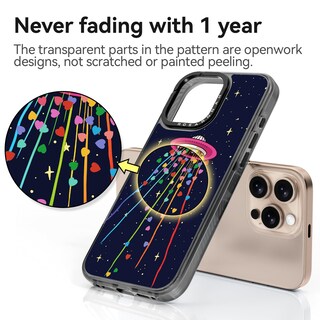 Foto 5 | Foto 5 | Funda De Teléfono Rosarnnah Compatible Con Iphone 16 Pro - Negra - Venta Internacional.