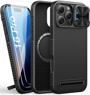 Foto 1 | Foto 1 | Funda De Teléfono Bxyjy Para Iphone 16 Pro Con Protector De Pantalla Y Soporte - Venta Internacional.