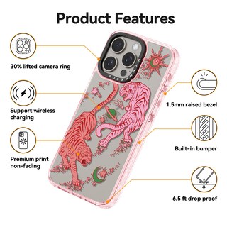 Foto 4 | Foto 4 | Funda De Teléfono Rosarnnah Compatible Con Iphone 15 Pro Max Tiger - Venta Internacional.