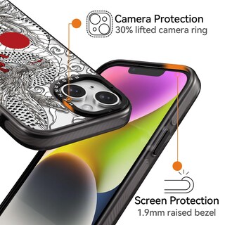 Foto 3 | Foto 3 | Funda De Teléfono Rosarnnah Compatible Con Iphone 14 6.1 Negra - Venta Internacional.