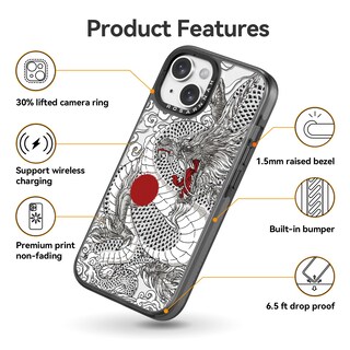 Foto 5 | Foto 5 | Funda De Teléfono Rosarnnah Compatible Con Iphone 14 6.1 Negra - Venta Internacional.