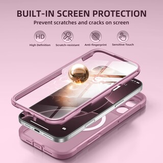 Foto 3 | Foto 3 | Funda De Teléfono Berfy Magnetic Para Iphone 16 Pro Max Palevioletred - Venta Internacional.