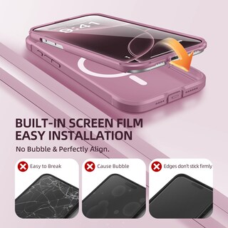 Foto 5 | Foto 5 | Funda De Teléfono Berfy Magnetic Para Iphone 16 Pro Max Palevioletred - Venta Internacional.