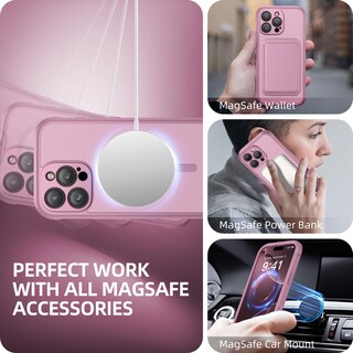 Foto 6 | Foto 6 | Funda De Teléfono Berfy Magnetic Para Iphone 16 Pro Max Palevioletred - Venta Internacional.