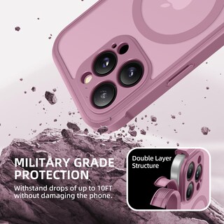 Foto 7 | Foto 7 | Funda De Teléfono Berfy Magnetic Para Iphone 16 Pro Max Palevioletred - Venta Internacional.