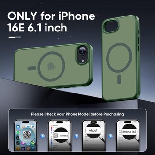 Foto 2 | Foto 2 | Funda Protectora Tigowos Compatible Con Iphone 16e Color Verde - Venta Internacional.