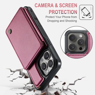 Foto 6 | Foto 6 | Funda Tipo Cartera Vinich Para Iphone 16 Pro Max 6.9 Roja - Venta Internacional.