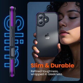 Foto 5 | Foto 5 | Funda De Teléfono Yriklso Para Iphone 16 Plus A Prueba De Golpes Color Morado - Venta Internacional.