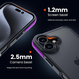 Foto 6 | Foto 6 | Funda De Teléfono Yriklso Para Iphone 16 Plus A Prueba De Golpes Color Morado - Venta Internacional.