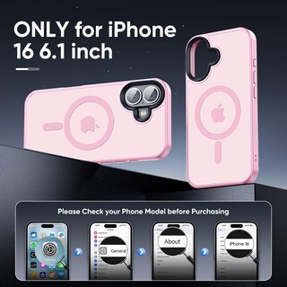 Foto 2 | Foto 2 | Funda Protectora Tigowos Compatible Con Iphone 16 Color Rosa Claro - Venta Internacional.