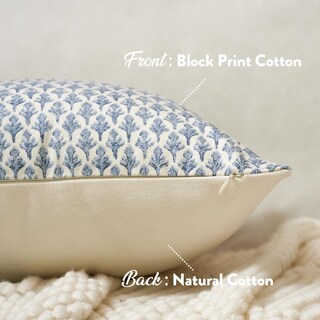 Foto 2 | Foto 2 | Fundas De Almohada Fiouovo Floral 45 X 45 Cm 100% Algodón Color Azul Aguamarina - Venta Internacional.