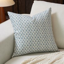 Fundas De Almohada Fiouovo Floral De 60 X 60 Cm  100% Algodón  Color Azul Aguamarina - Venta Internacional.