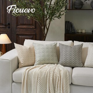 Foto 5 | Foto 5 | Funda De Almohada Fiouovo Floral 60 X 60 Cm 100% Algodón Color Negro Antracita - Venta Internacional.