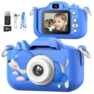Foto 1 | Foto 1 | Cámara Para Niños Mgaolo Magolo Dog Blue Con Funda De Silicona Para Niños De 3 A 12 Años - Venta Internacional.