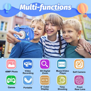 Foto 2 | Foto 2 | Cámara Para Niños Mgaolo Magolo Dog Blue Con Funda De Silicona Para Niños De 3 A 12 Años - Venta Internacional.