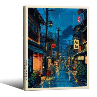 Foto 1 | Foto 1 | Lienzo Decorativo Tokyo Tea House Japanese City Street 30 X 40 Cm - Venta Internacional.
