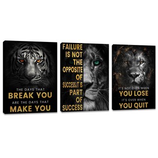 Foto 1 | Foto 1 | Lienzo Motivacional Kuiluuye Para Decoración De Pared 36 X 40 Cm X 3 - Venta Internacional.