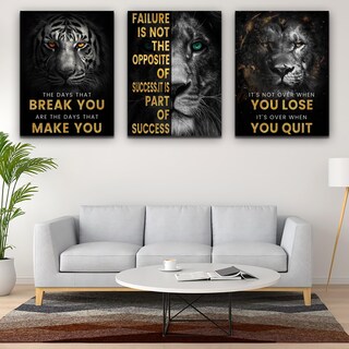 Foto 2 | Foto 2 | Lienzo Motivacional Kuiluuye Para Decoración De Pared 36 X 40 Cm X 3 - Venta Internacional.