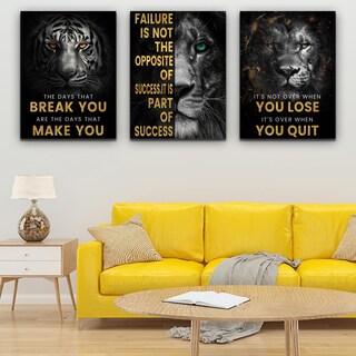 Foto 3 | Foto 3 | Lienzo Motivacional Kuiluuye Para Decoración De Pared 36 X 40 Cm X 3 - Venta Internacional.
