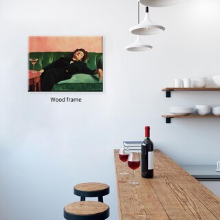 Foto 3 | Foto 3 | Póster Podafu Mujer Bebiendo Martini 20 X 25 Cm Enmarcado En Negro - Venta Internacional.