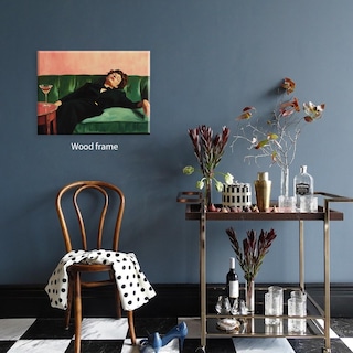 Foto 6 | Foto 6 | Póster Podafu Mujer Bebiendo Martini 20 X 25 Cm Enmarcado En Negro - Venta Internacional.