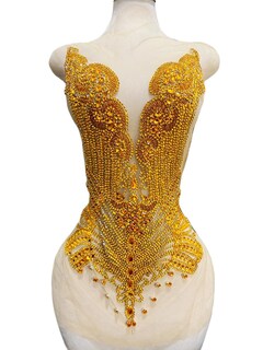 Foto 1 | Foto 1 | Corpiño Con Apliques De Lentejuelas Y Diamantes De Imitación Para Ropa De Vestir  24 X 60 Cm - Venta Internacional.