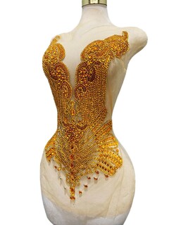 Foto 2 | Foto 2 | Corpiño Con Apliques De Lentejuelas Y Diamantes De Imitación Para Ropa De Vestir  24 X 60 Cm - Venta Internacional.