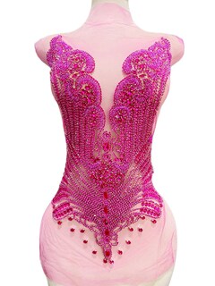 Foto 1 | Foto 1 | Corpiño Con Apliques De Lentejuelas Y Diamantes De Imitación Para Ropa De Vestir  24 X 60 Cm - Venta Internacional.