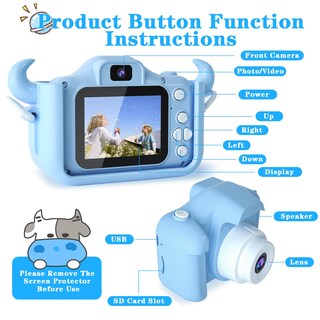 Foto 3 | Foto 3 | Cámara Para Niños Cimelr Cámara Digital Para Niños Con Tarjeta Tf De Vídeo De 32 Gb - Venta Internacional.