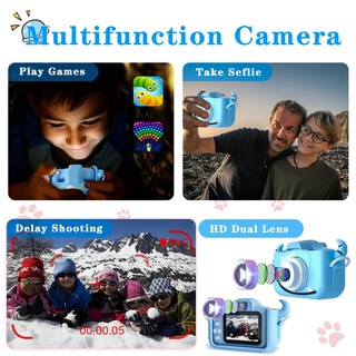 Foto 6 | Foto 6 | Cámara Para Niños Cimelr Cámara Digital Para Niños Con Tarjeta Tf De Vídeo De 32 Gb - Venta Internacional.