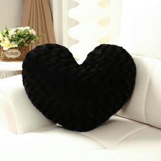 Foto 1 | Foto 1 | Almohada Decorativa Ailive Con Detalle De Corazón Negro Con Estampado De Rosas - Venta Internacional.