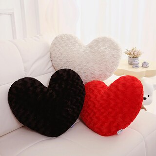 Foto 3 | Foto 3 | Almohada Decorativa Ailive Con Detalle De Corazón Negro Con Estampado De Rosas - Venta Internacional.