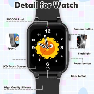 Foto 5 | Foto 5 | Reloj Inteligente Luyiilo Para Niños Con 26 Juegos De Rompecabezas Cámara Hd - Venta Internacional.