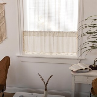 Foto 2 | Foto 2 | Cortinas Con Cenefa Sutuo Home Color Blanco Bohemio 36 X 91 Cm Para Cocina Y Café - Venta Internacional.