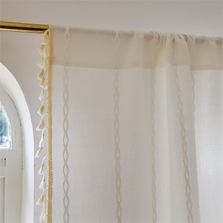 Foto 4 | Foto 4 | Cortinas Con Cenefa Sutuo Home Color Blanco Bohemio 36 X 91 Cm Para Cocina Y Café - Venta Internacional.