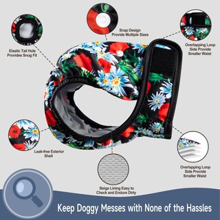 Foto 3 | Foto 3 | Pañales Para Perros Tuiskusa Reutilizables Y Lavables Para Mujer (paquete De 5) - Venta Internacional.