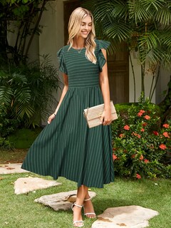 Foto 2 | Foto 2 | Vestido De Verano Midi A Rayas De Dress Simplee Para Mujer - Venta Internacional.