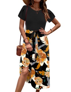 Foto 2 | Foto 2 | Vestido Zeagoo Midi Para Mujer Talla Grande Con Bolsillo Y Manga Corta - Venta Internacional.