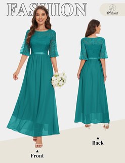 Foto 2 | Foto 2 | Vestido Wedtrend Formal Boda Para Invitados Manga 3/4 Color Verde Talla Xs - Venta Internacional.