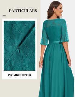 Foto 4 | Foto 4 | Vestido Wedtrend Formal Boda Para Invitados Manga 3/4 Color Verde Talla Xs - Venta Internacional.