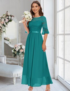 Foto 5 | Foto 5 | Vestido Wedtrend Formal Boda Para Invitados Manga 3/4 Color Verde Talla Xs - Venta Internacional.