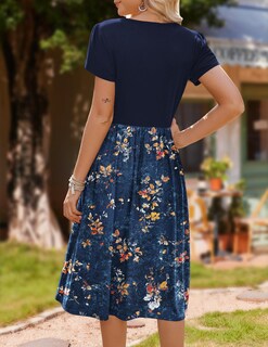 Foto 6 | Foto 6 | Vestido Midi Zeagoo De Punto De Verano De Manga Corta Para Mujer - Venta Internacional.