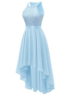 Foto 5 | Foto 5 | Vestido Dressystar Con Lentejuelas Halter Cóctel Color Azul Talla Xl Para Mujer - Venta Internacional.