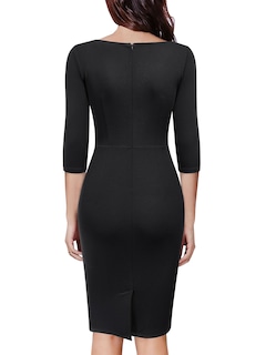 Foto 2 | Foto 2 | Lápiz De Trabajo Delgado Dress Miusol Estilo Retro Con Volantes Mangas 2/3 - Venta Internacional.