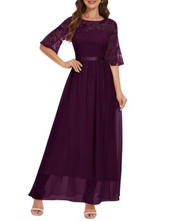 Foto 1 | Foto 1 | Vestido Wedtrend Wt0314 Grape L Para Mujer Formal Invitada A La Boda - Venta Internacional.