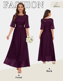 Foto 2 | Foto 2 | Vestido Wedtrend Wt0314 Grape L Para Mujer Formal Invitada A La Boda - Venta Internacional.
