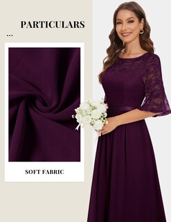 Foto 3 | Foto 3 | Vestido Wedtrend Wt0314 Grape L Para Mujer Formal Invitada A La Boda - Venta Internacional.