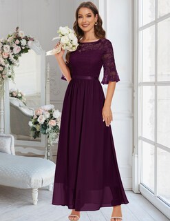 Foto 5 | Foto 5 | Vestido Wedtrend Wt0314 Grape L Para Mujer Formal Invitada A La Boda - Venta Internacional.